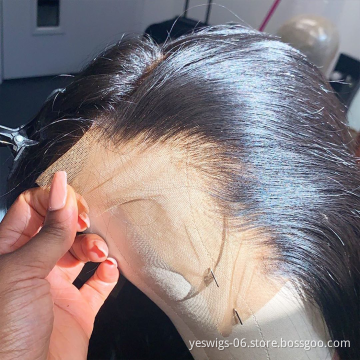 Cheap Wholesale Raw Indian Virgin Human Hair Hd Lace Front Wig Vendor Transparent Lace Frontal Human Hair Wig For Black Women